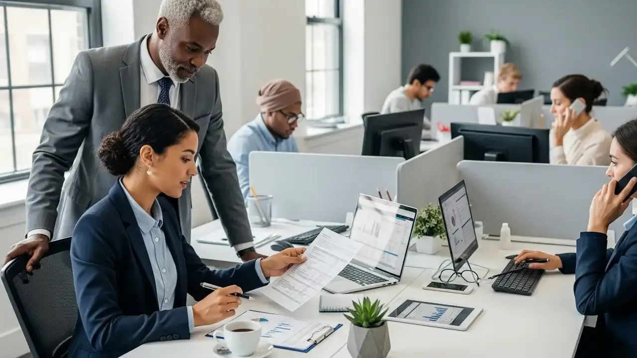 Small business owner in Casper reviewing bookkeeping reports with CPA